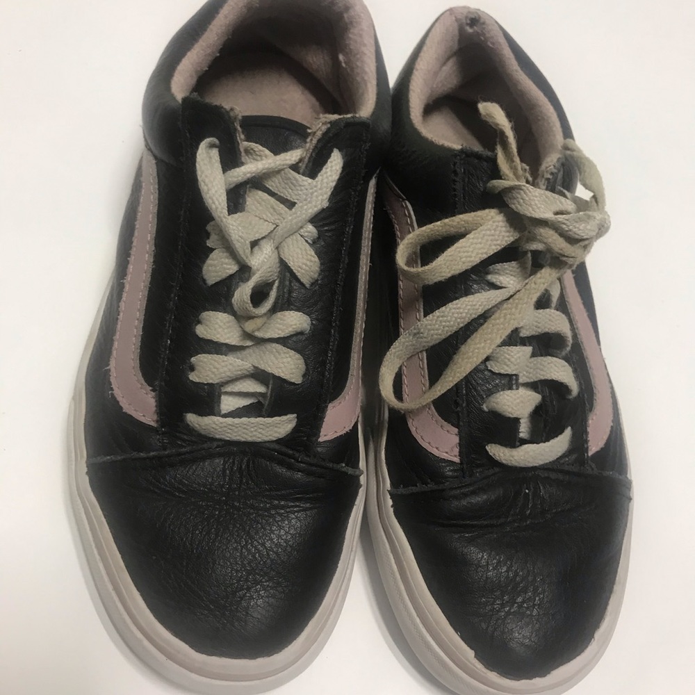 Vans Old Skool Leather Shoes Sz Mens 4 Womens 5.5